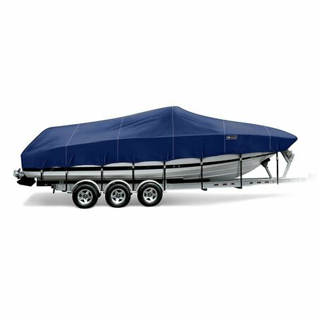 EEVELLE Boat Cover CUDDY CABIN, Outboard Fits 21ft 6in L up to 102in W Navy WSVCDY21102B-NVY